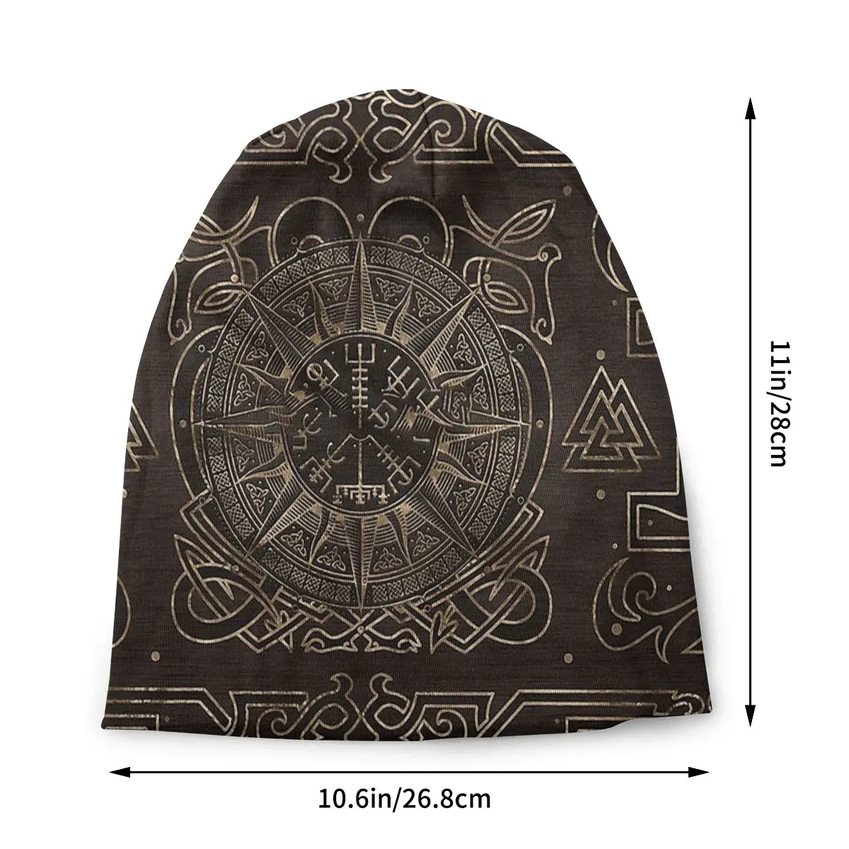 Vegvisir Compass Ornament Viking Unisex Bonnet Thin Outdoor Skullies Beanies For Men Women