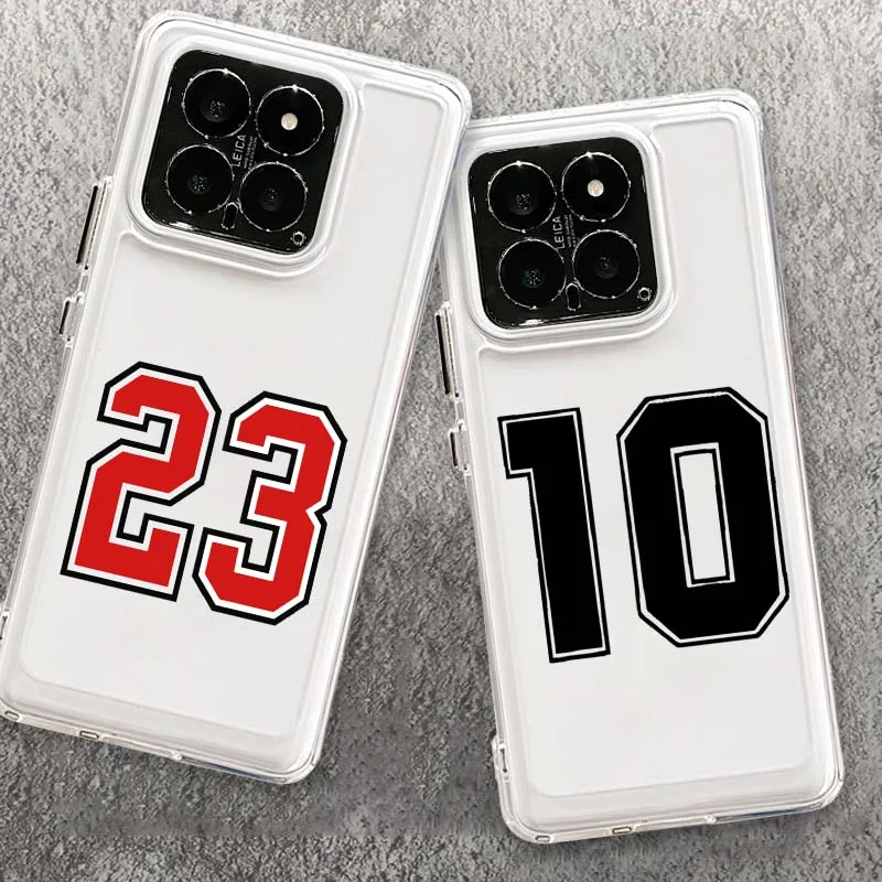 

Red Number Twenty Three Phone Case For Xiaomi Mi 17 15 14 14T 15T 13 12 12S 11 Pro Lite Ultra Max Space Shell
