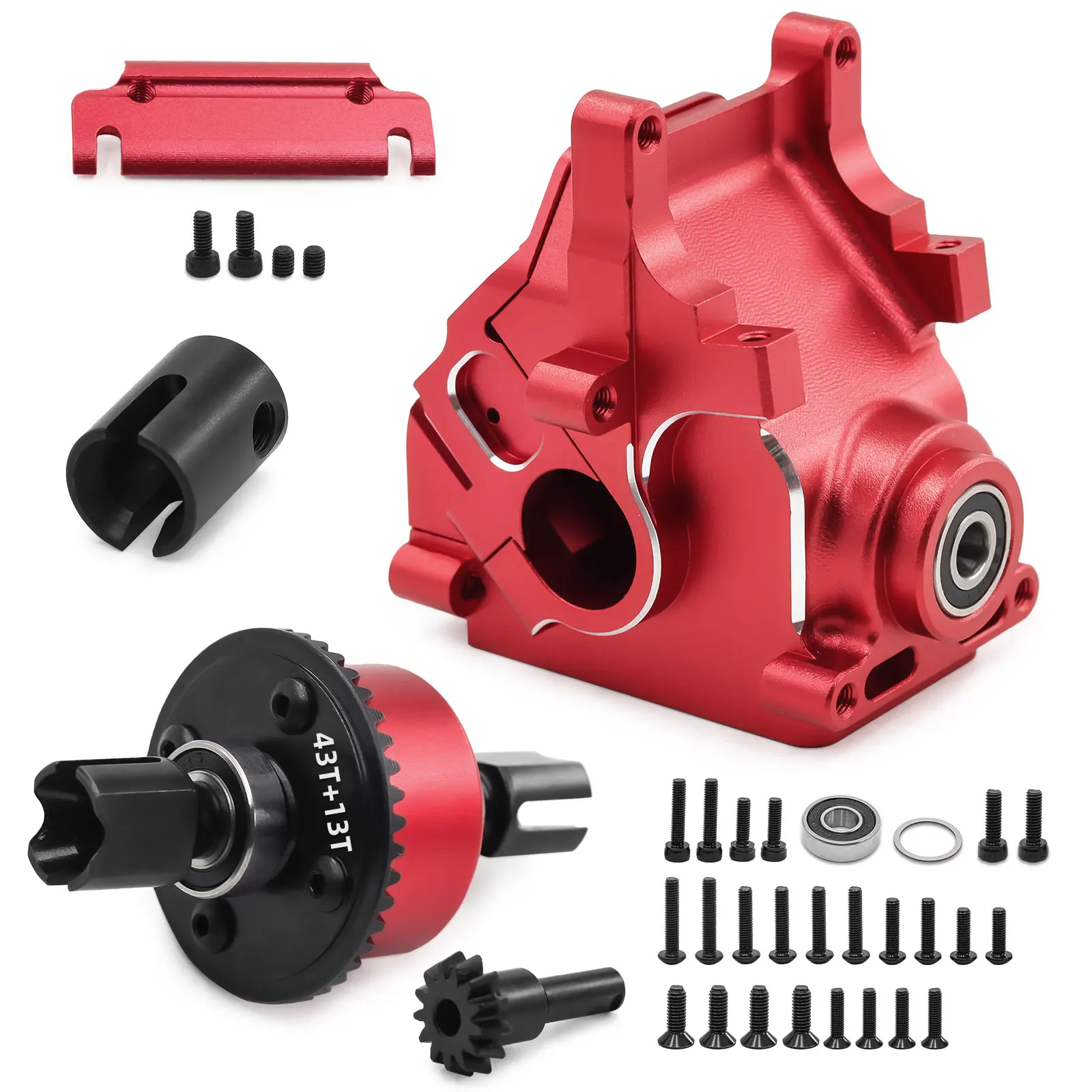 

43T/13T Diff & Gearbox Case with Main Gear for ARRMA 1/7 Mojave Infraction Limitless 1/8 Kraton Notorious Outcast Typhon 6S BLX