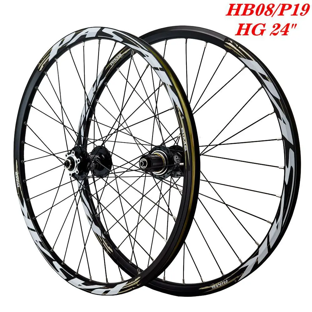 Bicycle Wheel Mountain Bike Wheel Set 24 Inch Adolescent Aluminum Alloy Front 2 Rear 4 Peilin Bearings 12 Speed Quick Disassemb