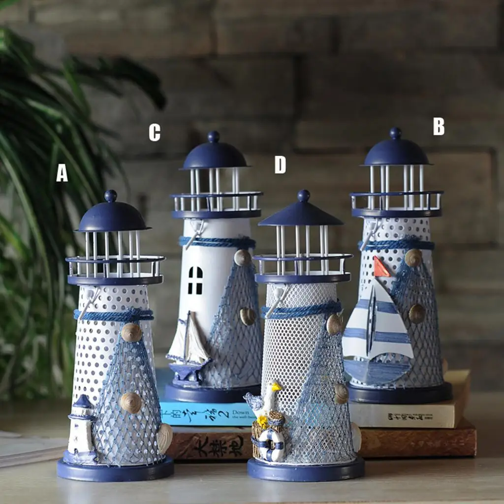 ضوء البيت الحديد / الخشب شمعة حامل الشاطئ مرساة ديكور الزفاف