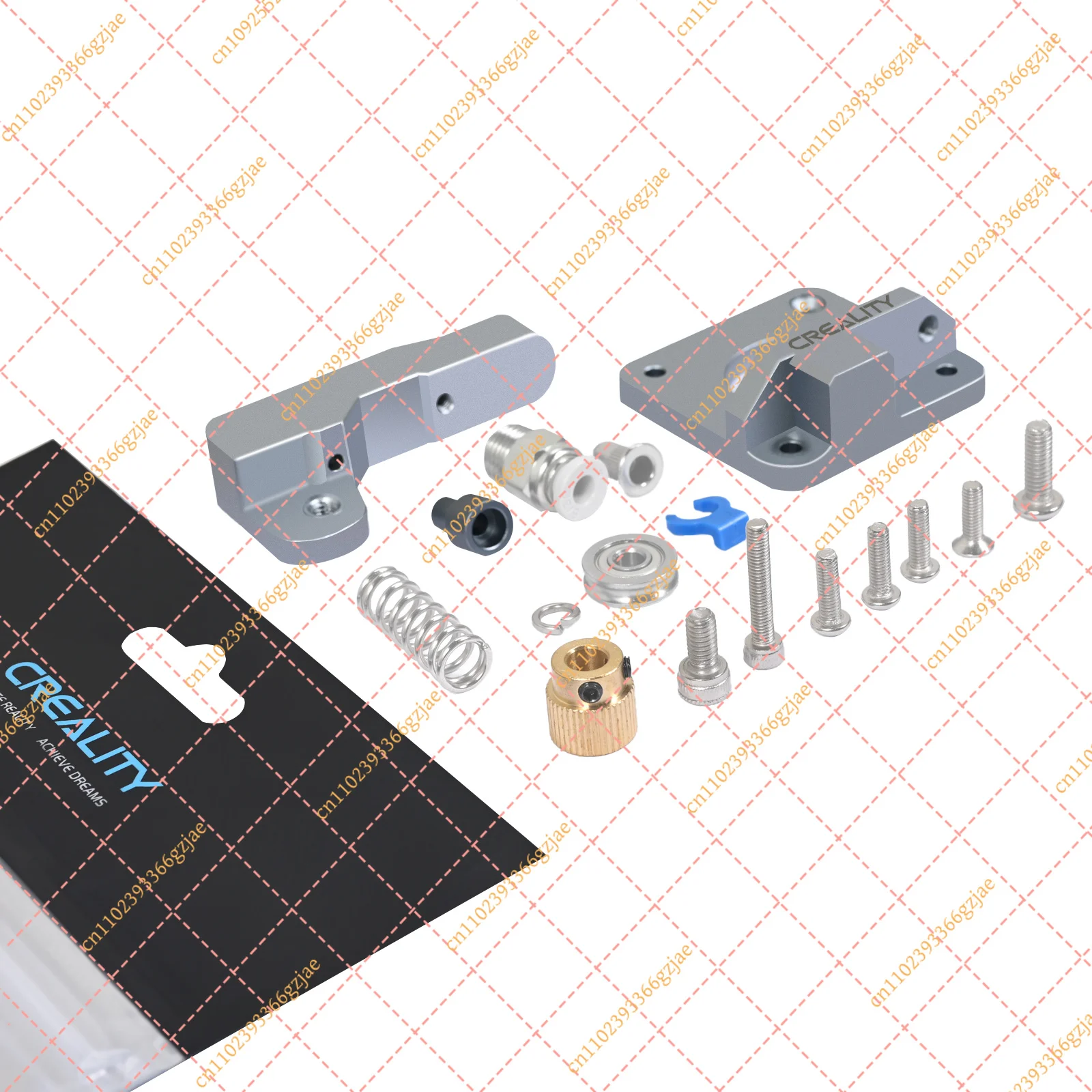 KLF Creality Ender 3/Ender 3 Pro/Ender-3S/Ender 3 V2/Ender-3 Max/CR-10/CR10S Extruder, Upgrades Metal Extruder Kit Metal