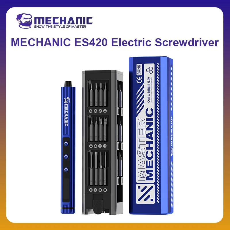 ميكانيكي رسمي ES420 مفك كهربائي 42 في 1 مجموعة أدوات للهاتف المحمول أدوات تفكيك إصلاح الهاتف