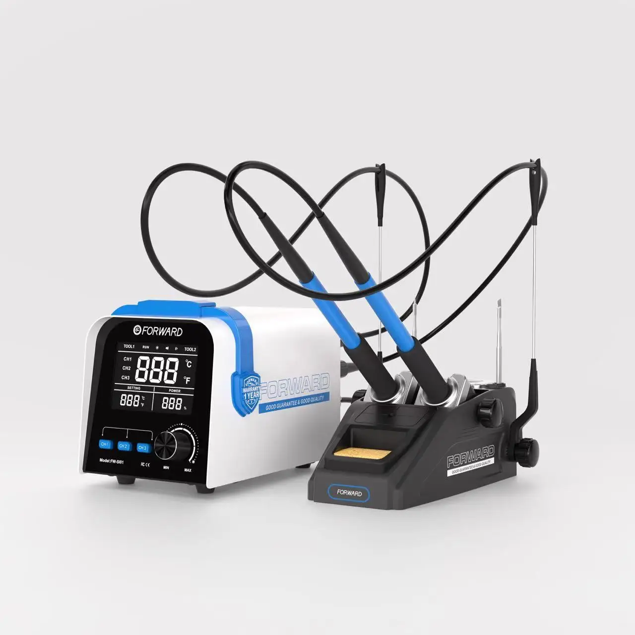 Gorąca sprzedaż 2025 FORWARD FW-SI01 Gorąca Wyprzedaż 210 Ostrze + 210 Końcówka Narzędzia do Naprawy Płyty Głównej Podwójna Stacja Lutownicza do Telefonu Komórkowego