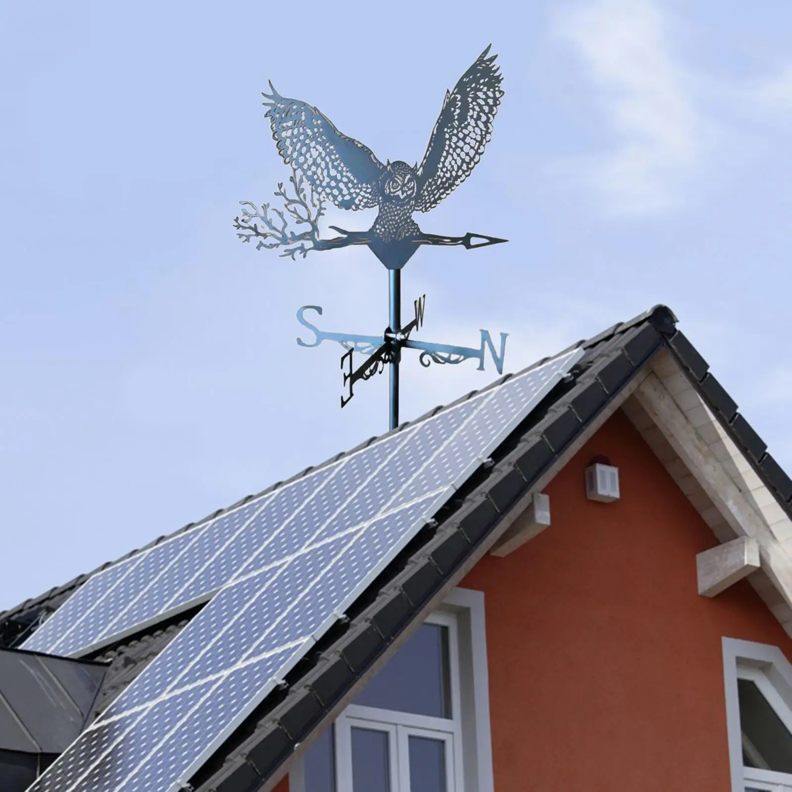 

Iron Weather Vane with Animal Windmills Statue Farm Scene Stake Weathervane