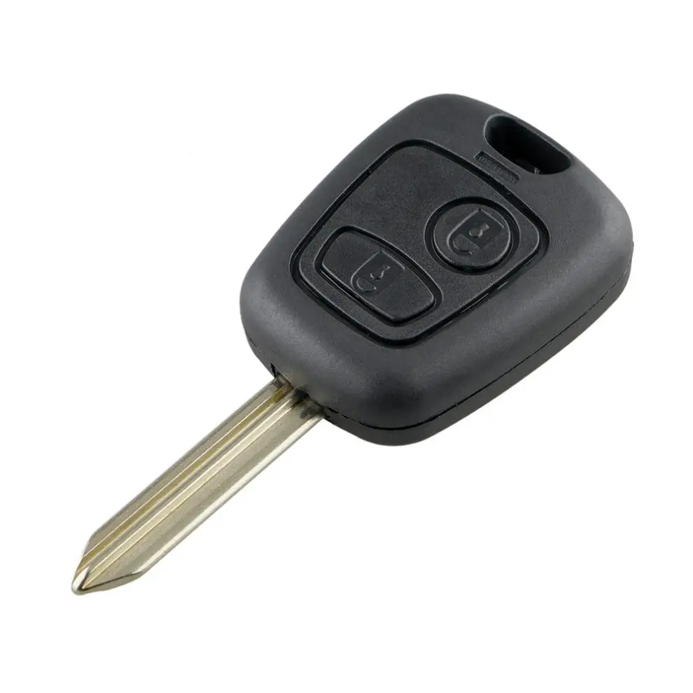 2 botões chave remota do carro fob caso escudo apto para peugeot 107 207 307 407 607 1007 chave remota caso capa substituição