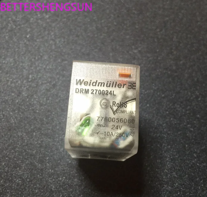 

Промежуточное реле DRM270024L с подсветкой 24 В постоянного тока 10 А/250 В