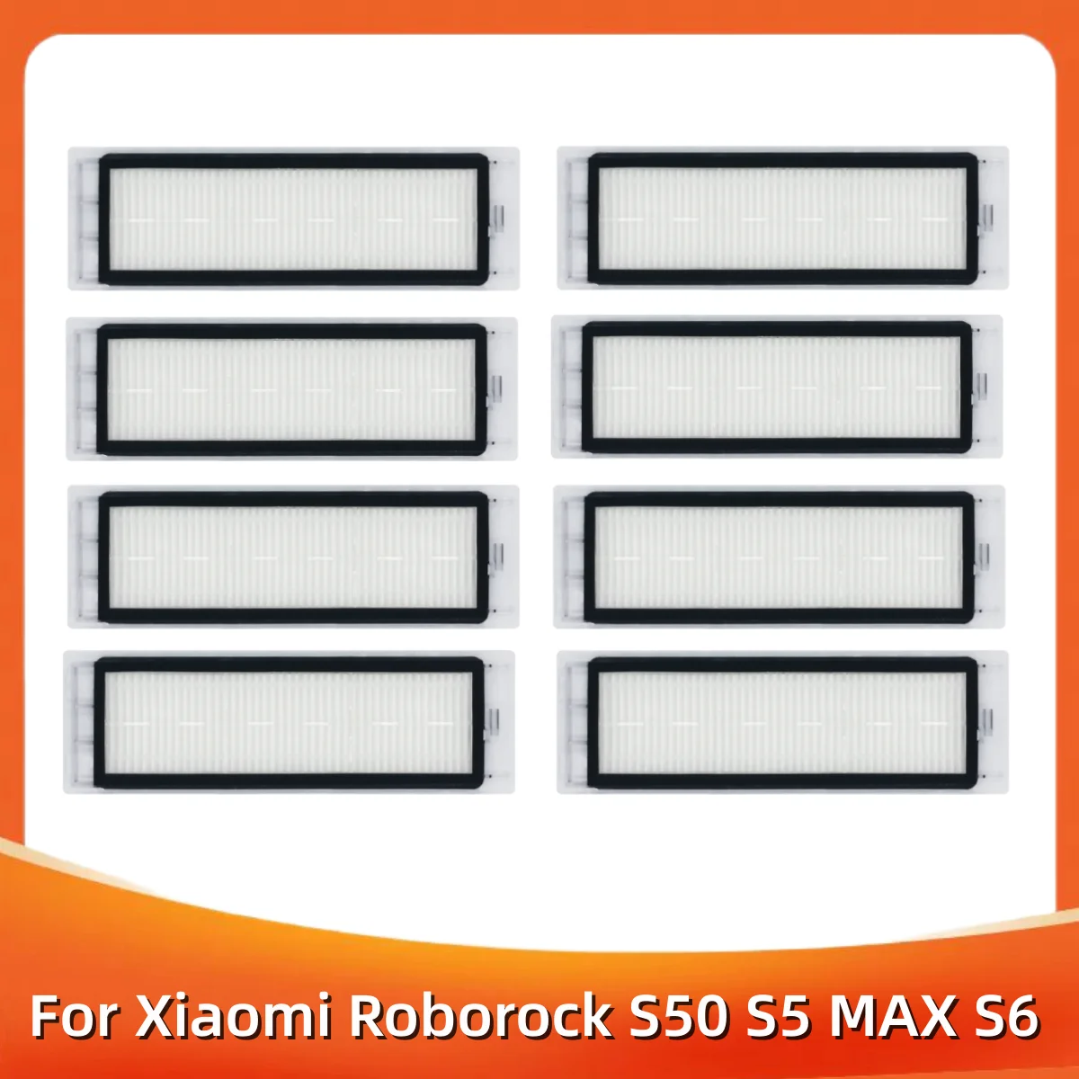 2/4/6/8/10Pcs Washable HEPA Filters for Xiaomi Roborock S50 S5 MAX S6 for MI Robot Vacuum Cleaner Parts Replacement Accessories