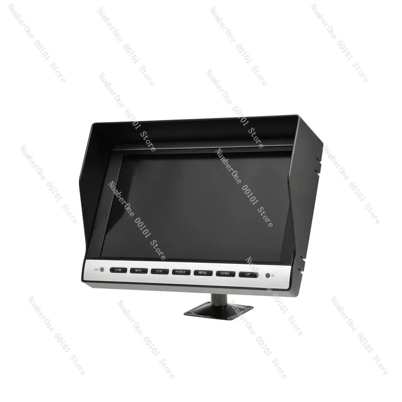 Moniteur Quad LCD numérique couleur de 10 pouces, avec support de montage Visa pour camion et remorque, 4 caméras, entrée pris en charge