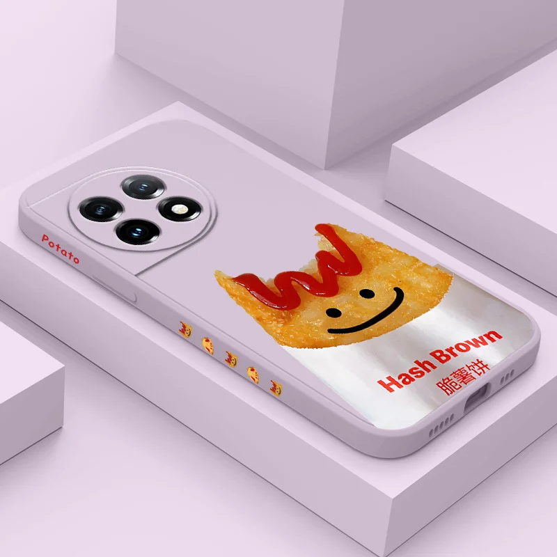 

Animated Food Phone Case For Oneplus 13 13R 12 12R 11 11R 10 10R 10T 9R 9RT 9 8T 8 7 7T Pro 5G Liquid Silicone Cover