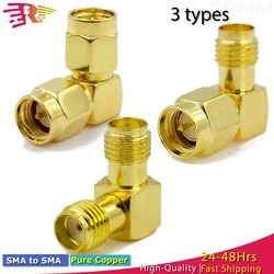 Connector SMA to SMA Male Elbow Converter 90 Degree Coaxial Adapter right angle connector adapter for for WIFI Antenna FPV