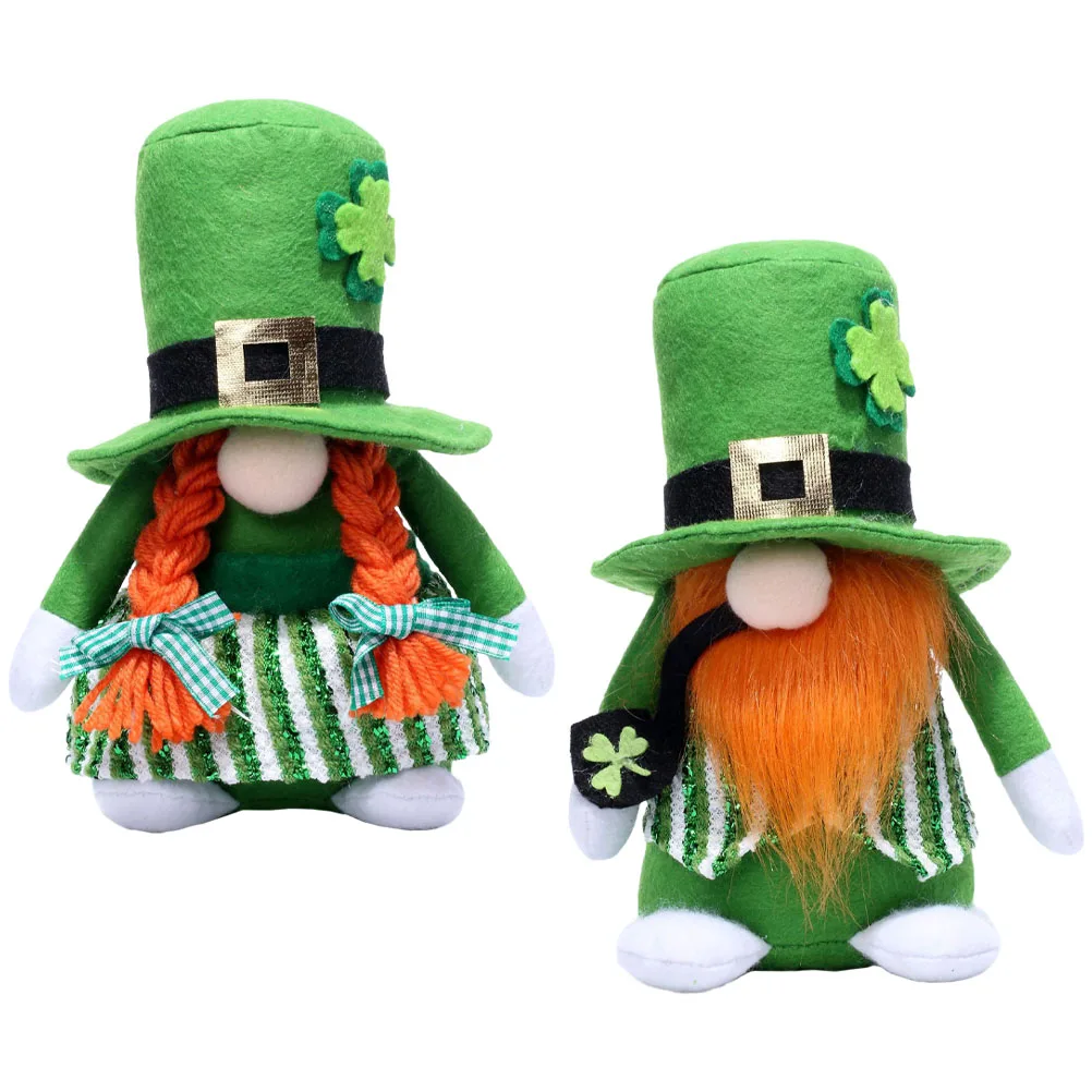 

2 Pcs Dwarf Decorative Ornaments Home Table Garden Festival Desktop Adornment Acrylic Male