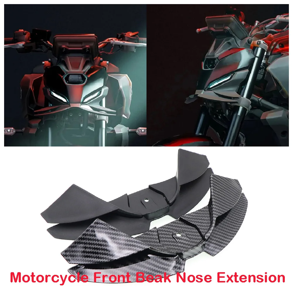 

Fits for Yamaha MT07 MT-07 MT 07 ABS 2025 2026 Motorcycle Front Beak Nose Extension Plate Aerodynamic Downforce Cone Spoiler