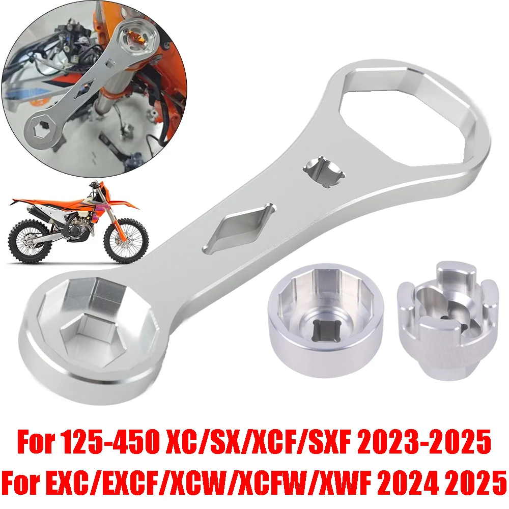 

Для KTM XC XCF SX SXF EXC EXCF XCW XCFW мотоциклетные вилочные ключи, инструмент для удаления амортизатора, многофункциональный гаечный ключ