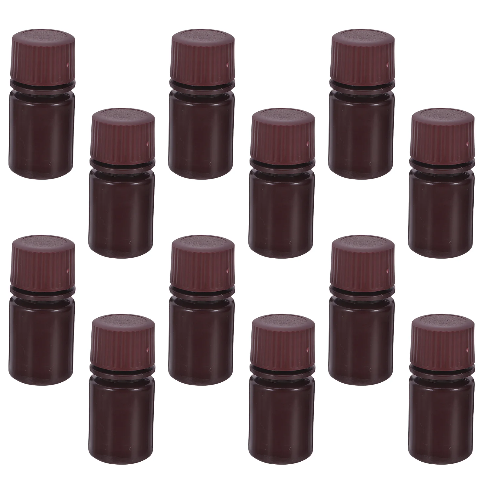 

12Pcs Amber Wide Mouth Reagent Bottles 10ml Leak-Proof Sample Jars for Chemical Lab Storage High Temperature Resistant