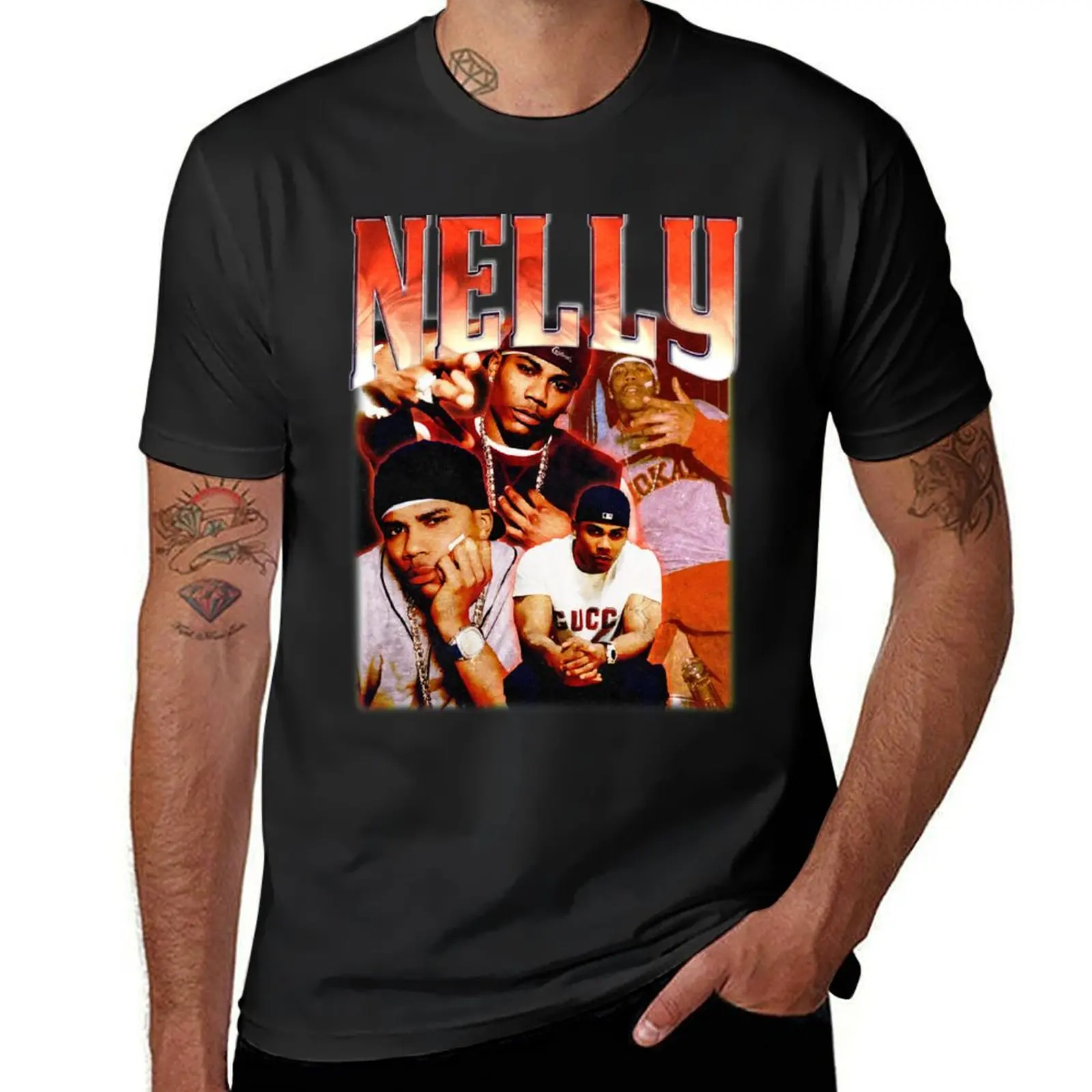 Nelly 90s Vintage T-Shirt new edition animal prinfor boys men t shirts