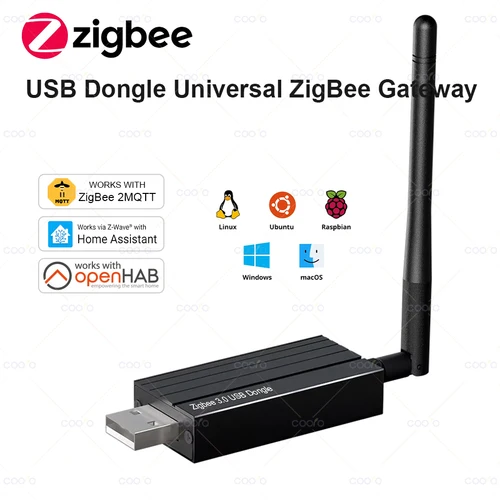 Imagen 1 del producto Zigbee 3,0 USB Dongle Plus Universal Zigbee inalámbrico Hub de enlace compatible con asistente de hogar Zigbee2MQTT Raspbian Ubuntu MacOS