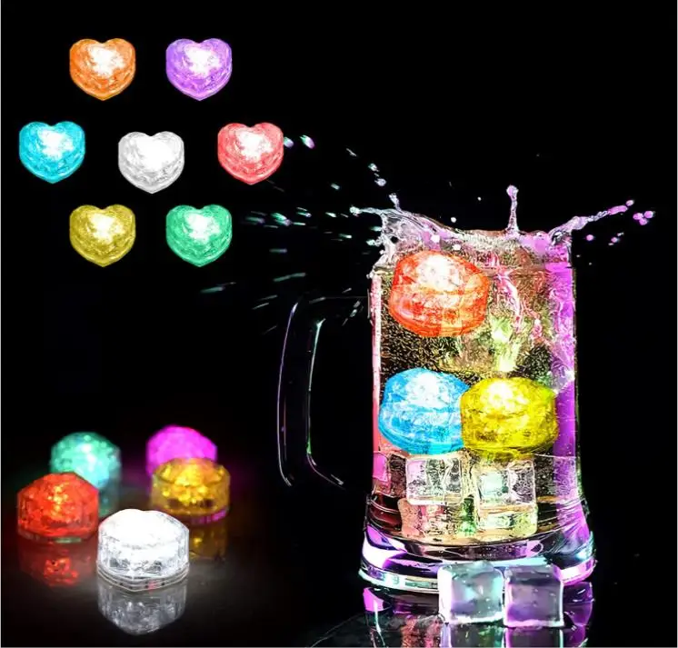 

240pcs Light Up Ice Cubes Flashing LED Glowing Party Atmoshere Props for Halloween Wedding Club Bar Champagne Tower Decoration