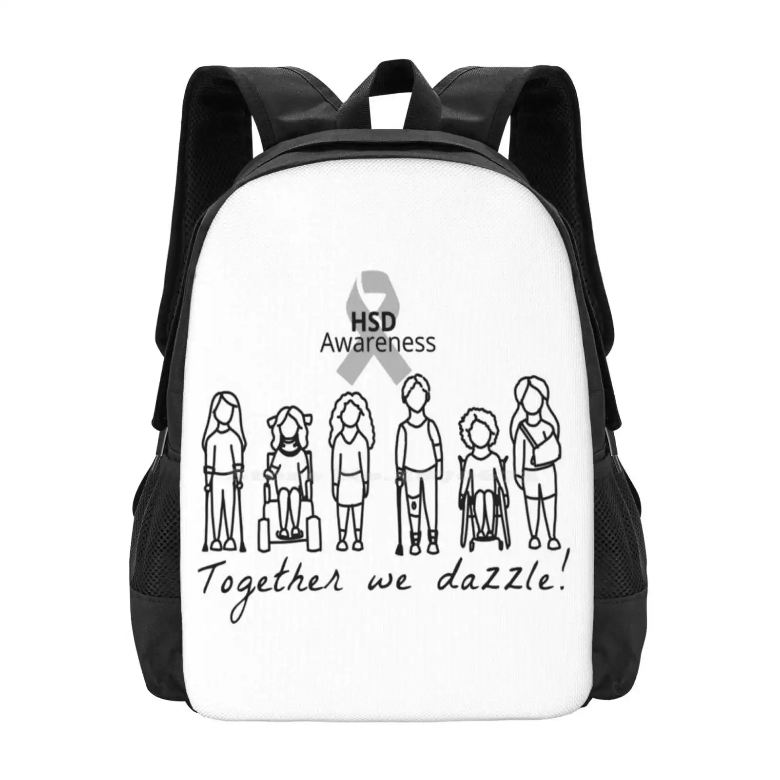 Hsd - Together We Dazzle Hot Sale Schoolbag Backpack Fashion Bags Hsd Hypermobility Spectrum Disorder Hypermobility Syndrome