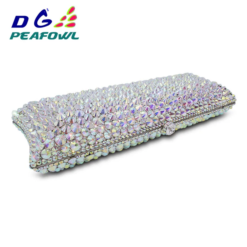 Wedding Evening Clutch Bag Purse Wallet Fashion Colorful Crystal Woemn Handbag Diamond Magazine Clutch Recycled Gift Clutch Bag