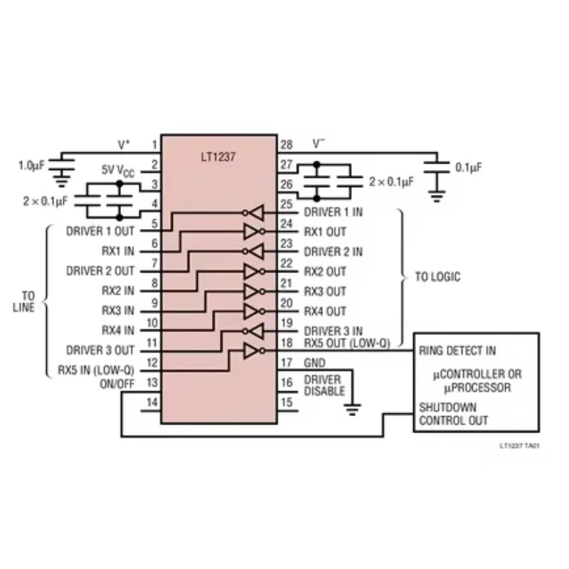 LT1237CG LT1237 - 5V RS232 Transceiver with Advanced Power Management and One Receiver Active in Shutdown