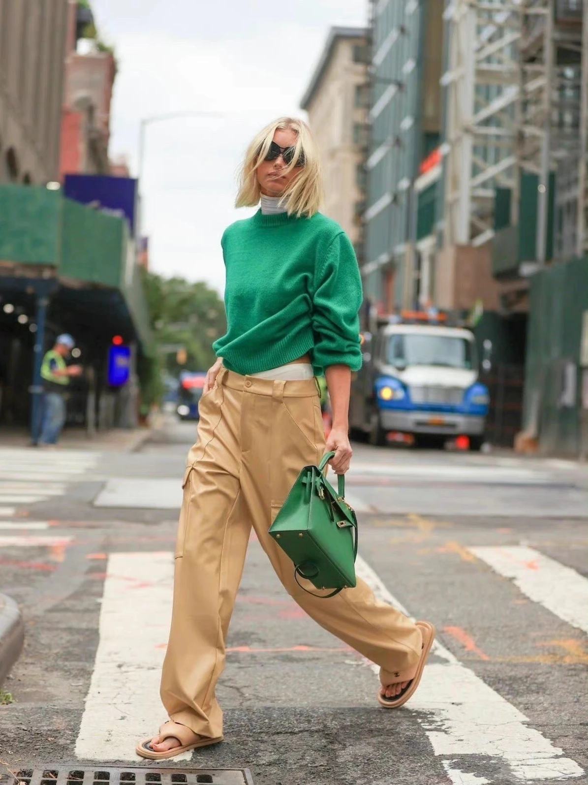 

Женские кожаные брюки Elsahosk: винтажные, свободного кроя, цвета кэмел, в стиле рабочей одежды, прямые, повседневные, в стиле INS