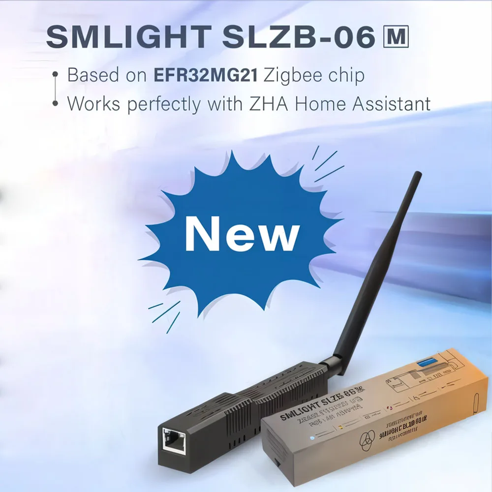 Zigbee3.0 SMLIGHT WiFi gateway coordinator SLZB-06/M/P7 to Ethernet USB and WiFi adapter work with ZHA Zigbee2MQTT HomeAssistant