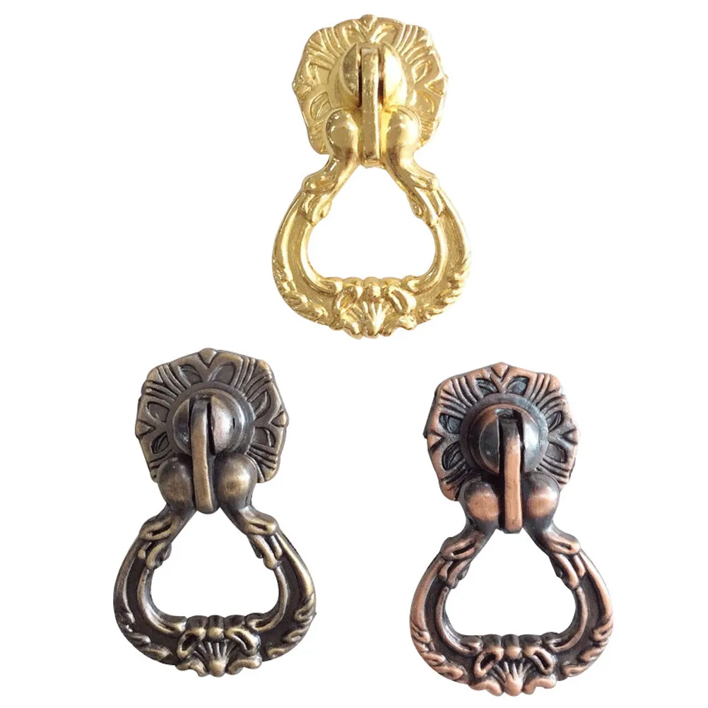 

4 Pcs Drawers Zinc Alloy Handle Dresser Handles European Style Pull Door Vintage Silver for Cupboards