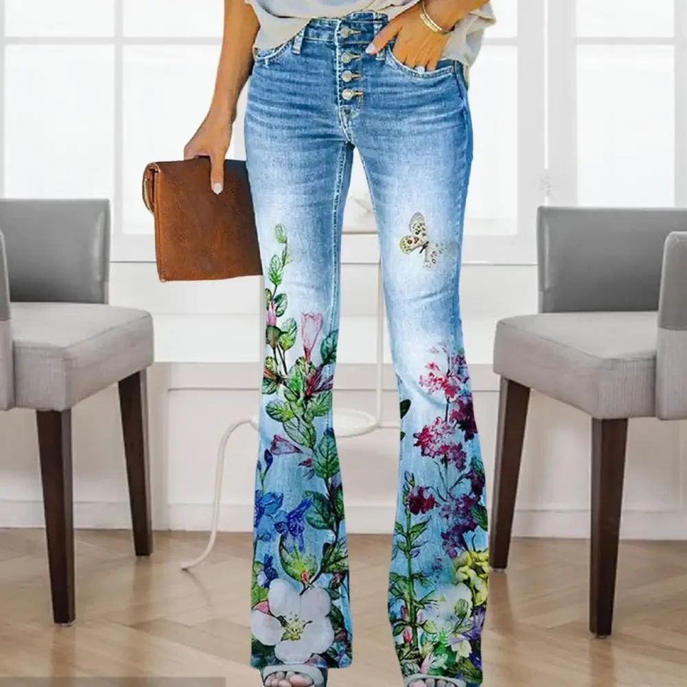 Women Summer Spring Soft Trousers Full Length Vintage Multi Buttons High Waist Straight Wide Leg Women Pants Daily Clothes 30