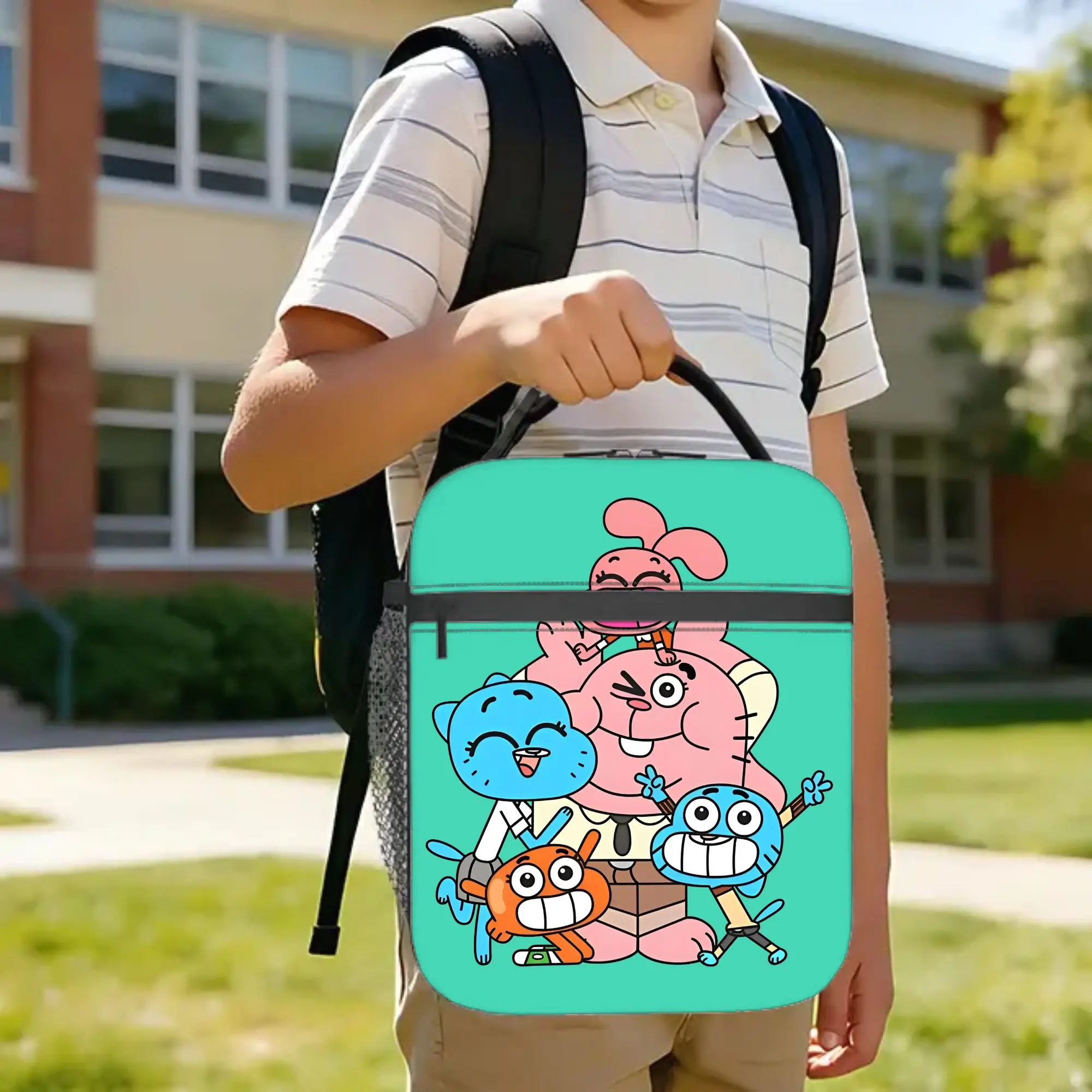 Gumballs Video Game Insulated Lunch Bag High Capacity  Lunch Container Thermal Bag Lunch Box Tote Office  Outdoor Food Handbags