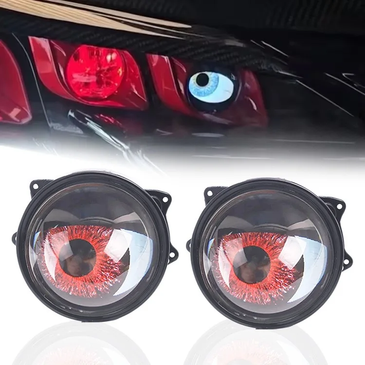

LED Angel Eyes Motorcycle 3D Lens Fog Lamp 6/33modes Remote Control Auxiliary Headlamp Devil Eyes Motorcycle Decorative Light