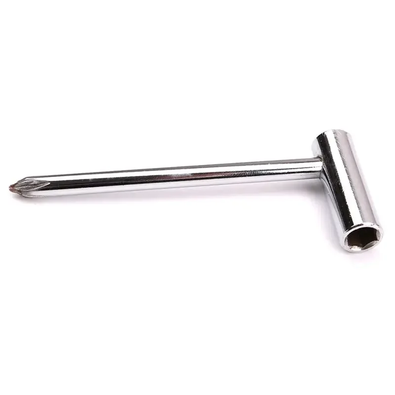Gitarren-Halsstab-Inbusschlüssel, Einstellschlüssel für 1/4 Zoll Mutter mit Kreuzschlitzschraubendreher, Taschenschlüssel, Gitarren-Sechskantrohrschlüssel