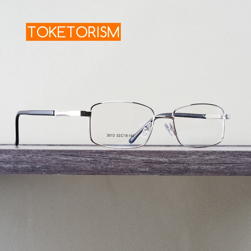 Toketorism Quality Men's Eyeglasses Vintage Prescription Glasses Women Rectangle Metal Spectacle Frames 3103