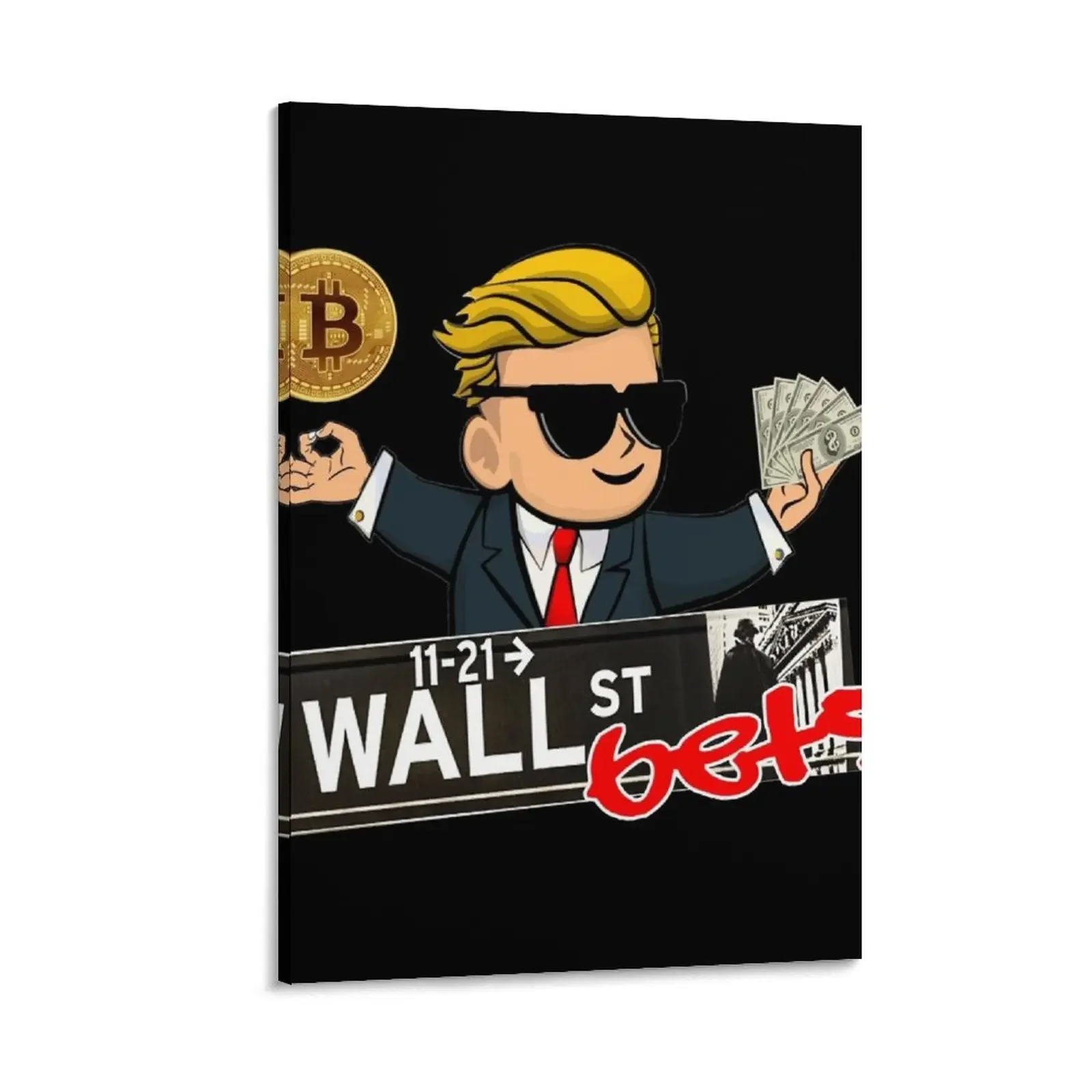 

Wallstreet Bets | Bitcoin Bets | WallstreetBitcoin | Funny Bitcoin Investing tee Wallstreetgift Canvas Painting