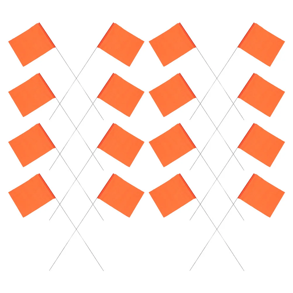 25 Pcs Landmark Signal Flag Yard Flags Marking Fluorescent Dog Training for Utility