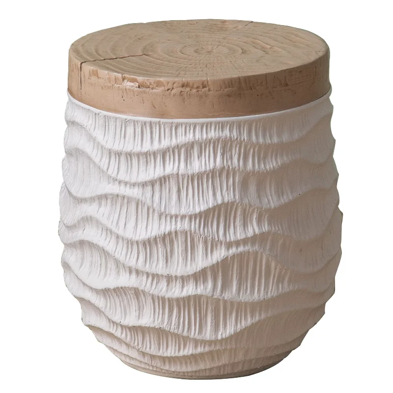 

Small apartment creative coffee table balcony modern simple personality bedside table black and white living room side few vases