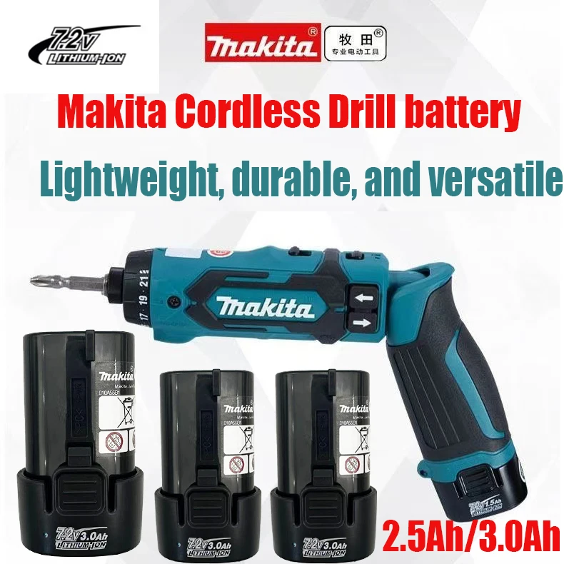 🏆2026(Makita 7.2V) 3000mah 100% Brand BL7010 BL0715 DF010 DF012 DF022 7.2-4 194355-2 194356-3 Electric Tool Battery-Charger