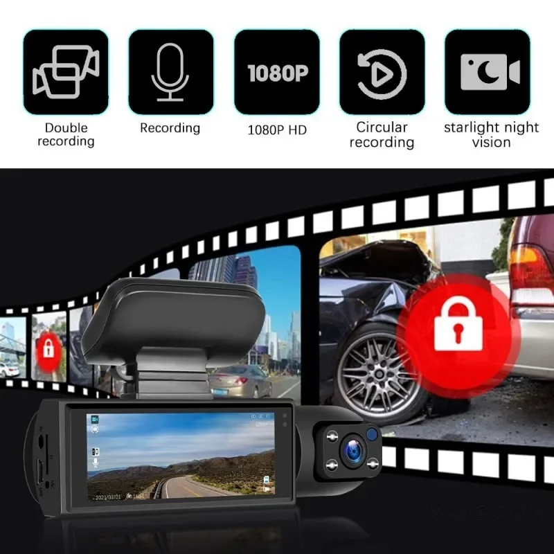 1080P Car Dvr Dash Cam for Cars Dual Camera for Vehicle Recorder Video Rear View Camera Black Box Car Accsesories