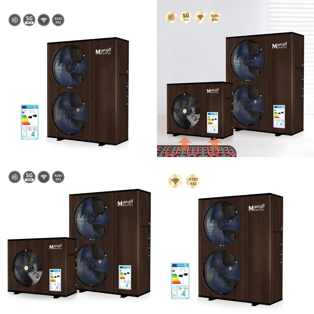 

Mango Energy 2024 New Wooden Pattern ERPA+++ R32/R290 16kW 18kW SG Ready Full DC Inverter Air-to-water Heat Pump Water Heater