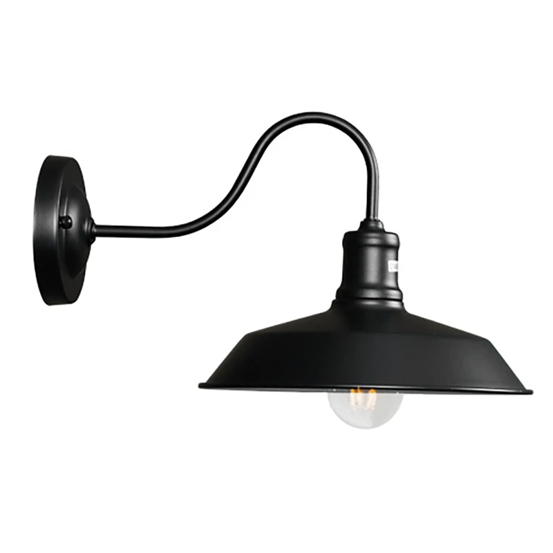 

ABSF Outdoor Barn Light Wall Mount Exterior Gooseneck Lamp Satin Black Wall Sconce Farmhouse Vintage Gooseneck Light Fixture