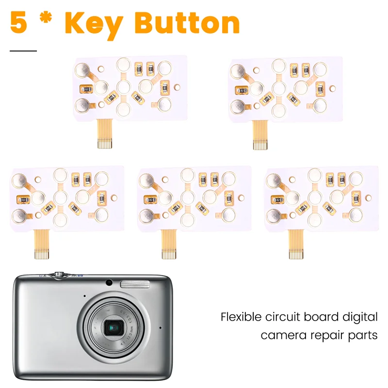 Classy-New 5PCS For Nikon Coolpix S2500 S2550 Flex Cable Board Digital Camera Repair Part Keypad Key Button
