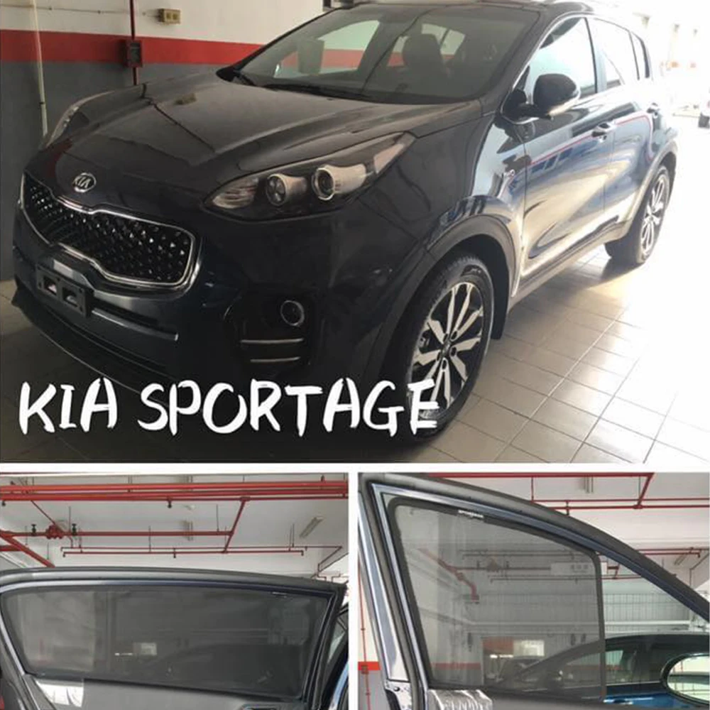 For Kia Sportage QL 2016-2021 Magnetic Car Rear Side Baby Window SunShade Shield Front Windshield Blind Curtain Sun shade Visor