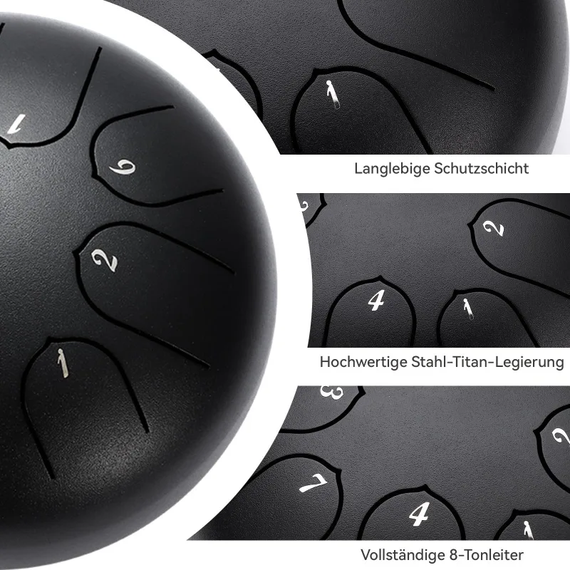 1set 6-inch 8-tone Rain Drum Adult Hand Disc Ethereal Drum Outdoor Children's Hand Drum Forget Worries Hand 2025 Popular