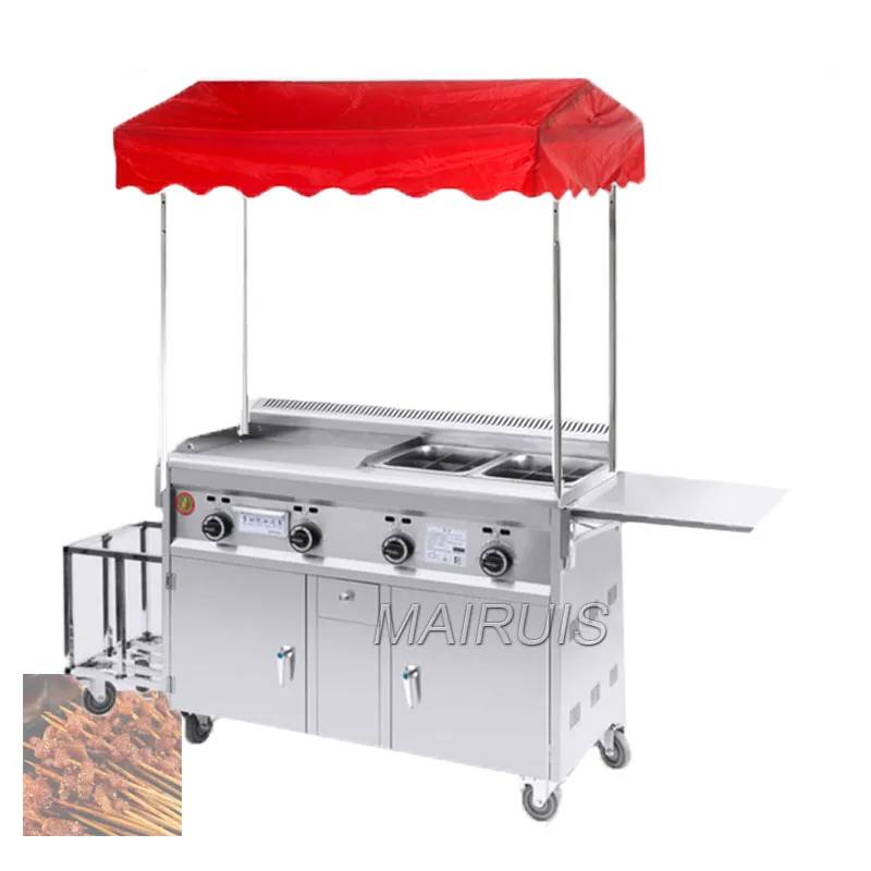 2023 Teppanyaki Commercial Use Mobile Food Cart New Food Truck Gas Snack Car