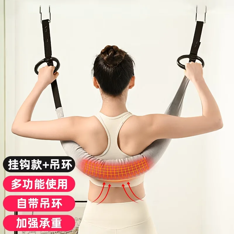 腰椎牽引ベルト、水平バー吊り下げ式、ストレッチベルト、家庭用強化腰エクササイズスリング、腰椎椎間板ヘルニア