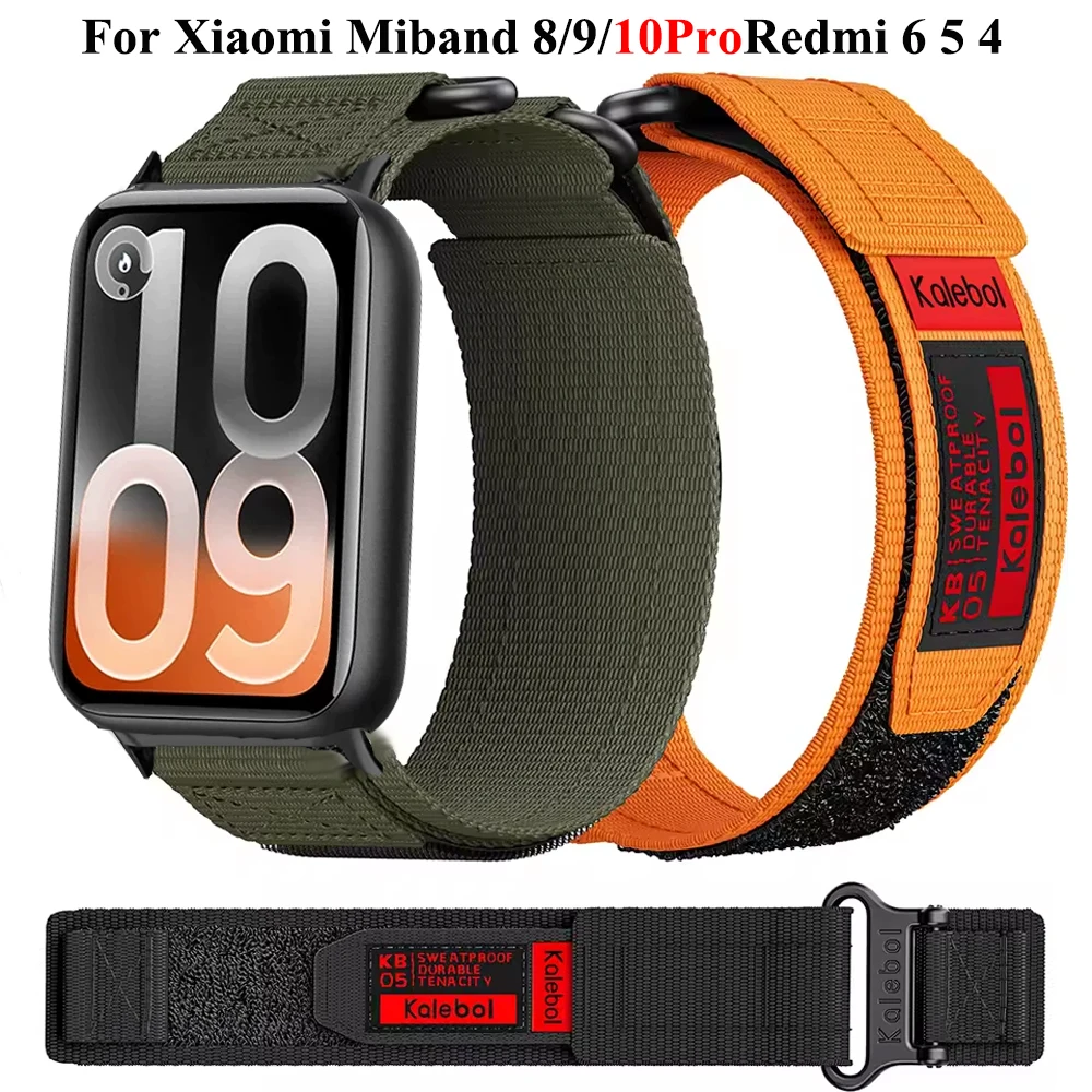 Gewebtes Nylon-Schlaufenband für Xiaomi Mi Band 10 Pro/9 Pro/8 Pro Sportarmband für Redmi Watch 6/5/4 Smartwatch Ersatzarmband