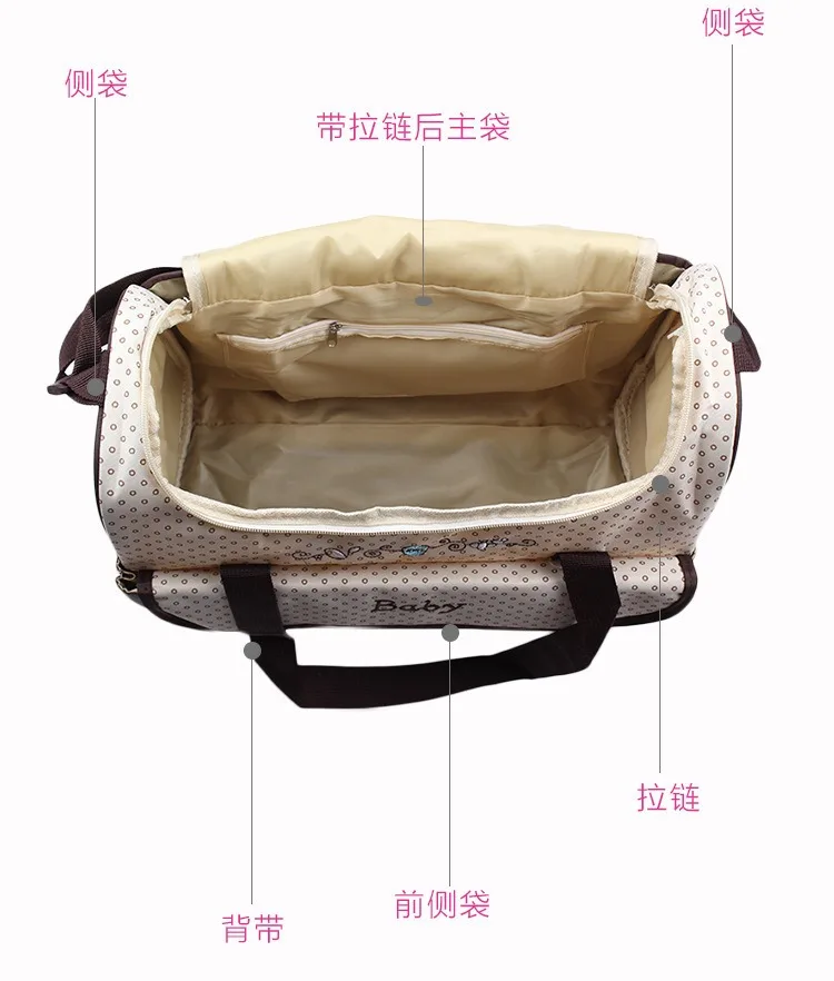 Fashionable Mommy Bag Fashion Mommy Bag Large Capacity One Shoulder Mommy Bag Multi functional Diagonal Diaper Bag Baby products