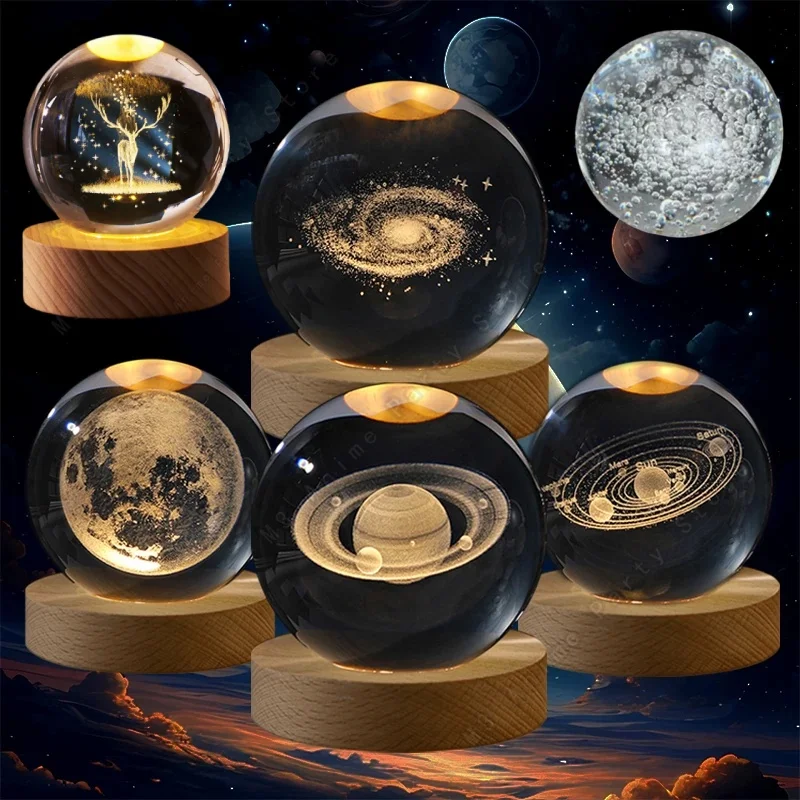 

Настольная лампа System Galaxy, светящаяся лунная сфера для украшения спальни, подарок