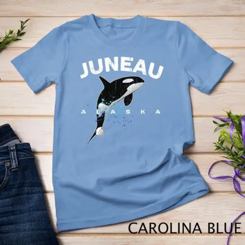 JUNEAU ALASKA Orca Killer Whale Family Travel Hiking Camping Unisex T-shirt