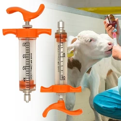 10ml/20ml Veterinary Tool Vaccine Injection Adjustable Dose Straight Medication Tube Cage Birds Mice Parrot Feeding Tool Syringe